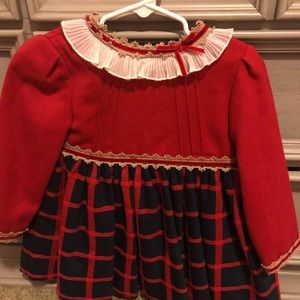 Miranda size 2 t dress with matching bonnet